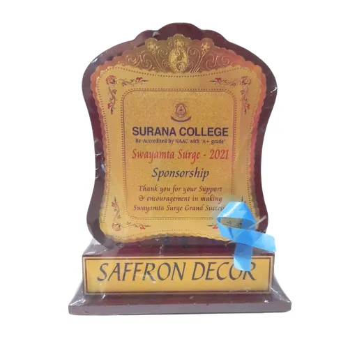 Surana College Swayamta Surge 2021 sponsorship award to Saffron Decor